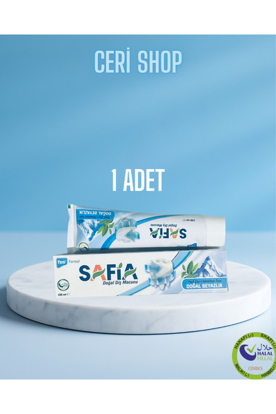Safia Diş Macunu 100 Ml Yeşilçay + Himalaya Tuzu Gimdes Helal Sertifikalı