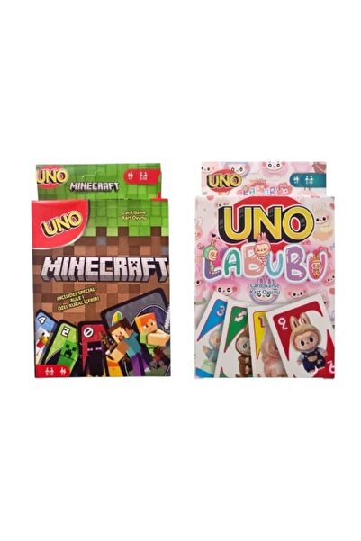 Oyunsal Minecraft Uno ve Labubu Uno Oyun Kartları