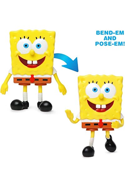 TOYFEST Nickelodeon Spongebob Squarepants FleXfigs Sünger Bob Kare Pantolon Esnek Hareketli Figür - 10 CM