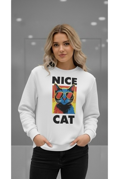 Infire clothing للجنسين قصة فضفاضة نايس كات مطبوع سويت