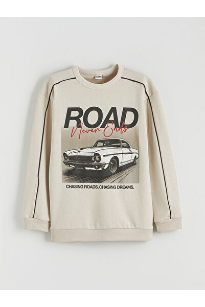 LC Waikiki Printed Boys' Sweatshirt and Sweatpants