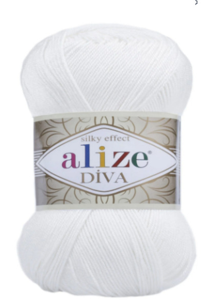Alize Diva White 1 Piece Colar: 55