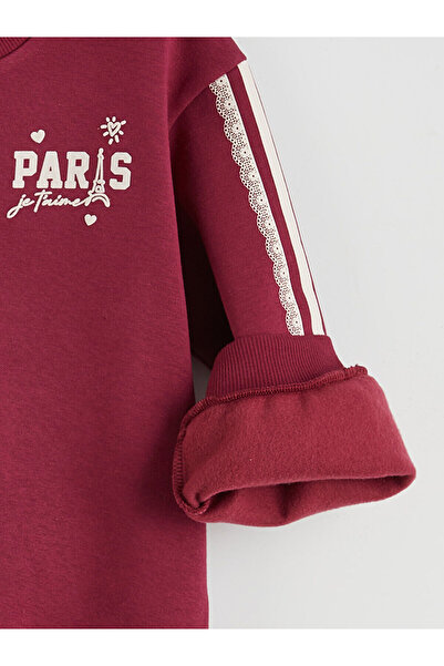 LC Waikiki Printed Girls' Sweatshirt and Sweatpants