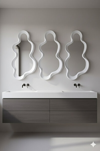 Generic Elegant mirror set with a luxurious frame, adding a touch of sophistication to any space. 100 x 49 cm