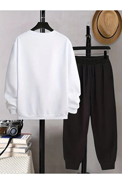 Massgai Unisex Bimmers Car Respect Printed Cotton Crew Neck Top and Bottom Tracksuit Set