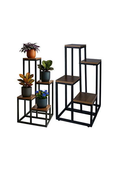 KESNUP Suport pentru flori și plante cu 4 niveluri, suport pentru ghivece de ...