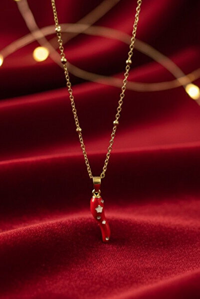 Jaida Moda Women's Pepper Figured Stainless Steel Necklace