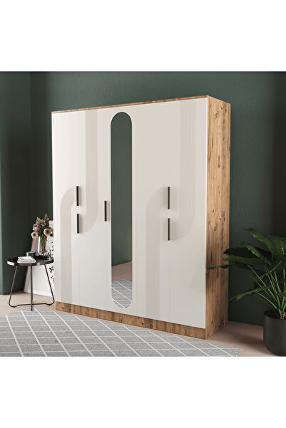 Teen & Bright EKİN 5 KAPAKLI EKO GARDIROP - MDF KAPAK