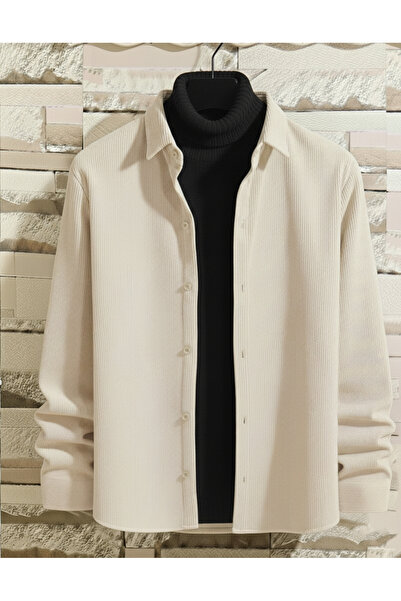 viperkombin Erkek Kadife Gömlek Uzun Kollu Regular Kalıp