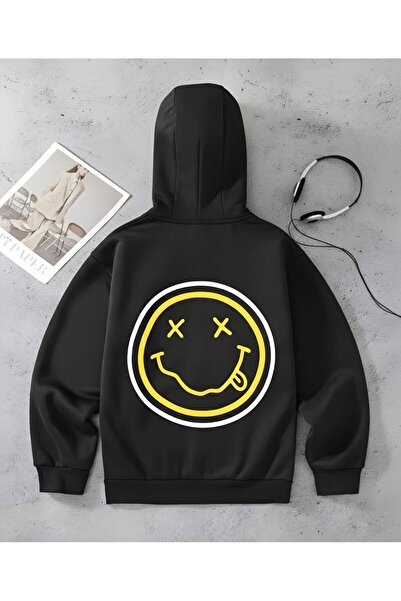 CLASSY.MODA Unisex 3 Thread Zippered K Hooded Balaklava Detailed Sweatshirt