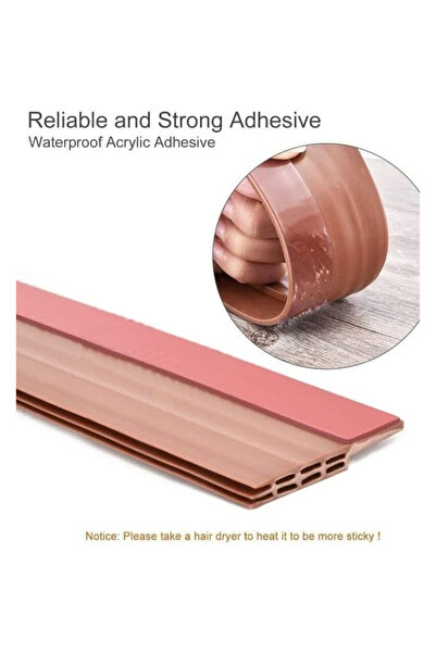 TEGRILO Door Draft Stopper Bottom Seal for Exterior & Interior Doors 2"W x 39"L - Brown