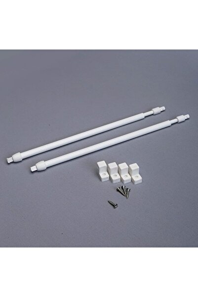 Genel Markalar Perde Çubuğu Seti 2 Adet Alüminyum Perde Briz Borusu 4 Adet Ba...