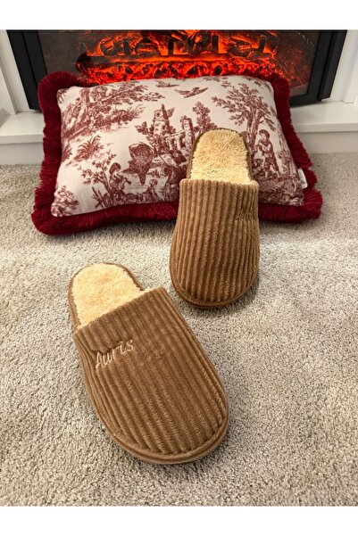 Auris Men's Silent Sole Very Soft and Lightweight Wool Inside Plush House Slippers