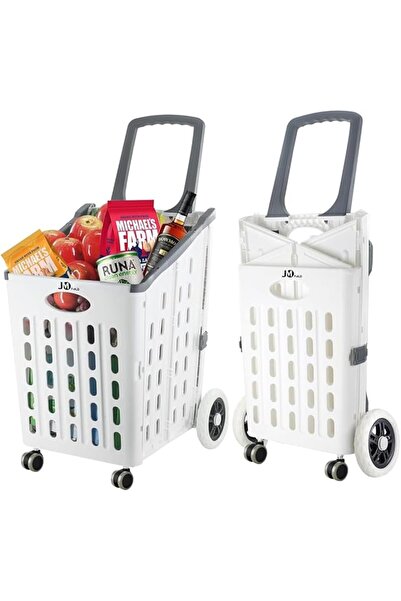 Wishora Store Katlanır, 4 Tekerlekli, Market Alışveriş Arabası, Büyük Kapasit...