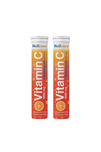 Wellcare Vitamin C 1000 mg + Selenyum 15 Efervesan Tablet 2 Adet