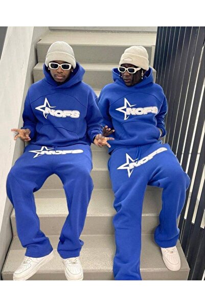 classy moda Unisex με κουκούλα Σετ αθλητικής φόρμας «NORES Star» με τύπωμα ov...