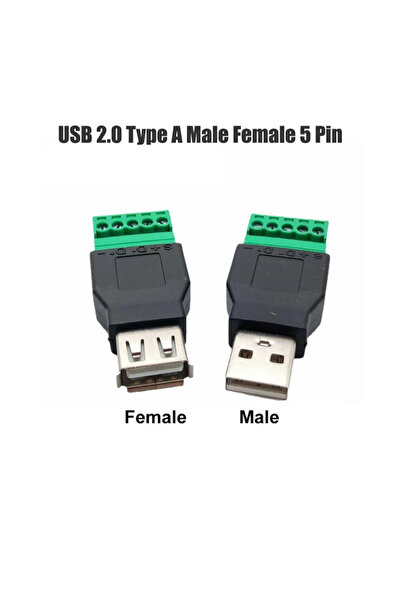 Generic Solderless Screw Terminal Block Adapter USB Type A, Audio Stereo, DC Power