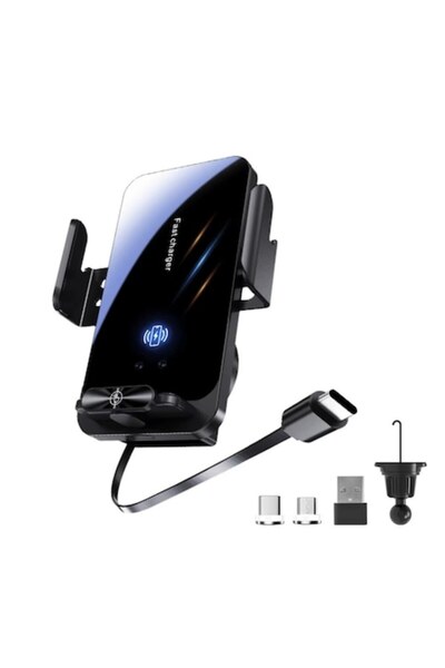 PRIMEDEO Suport auto premium pentru telefon cu încărcare wireless rapidă de 6...