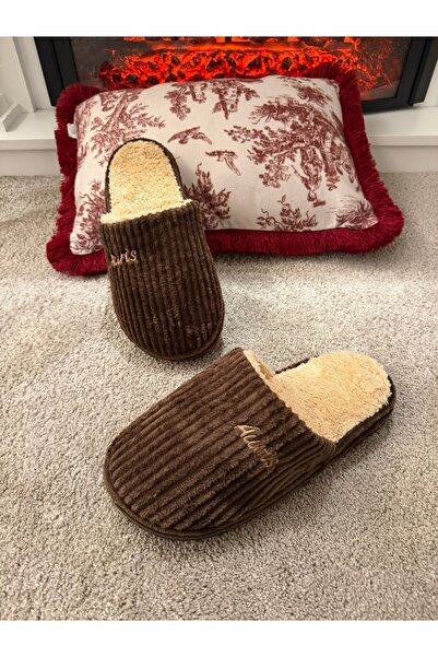 Auris Men's Silent Sole Very Soft and Lightweight Wool Inside Plush House Slippers