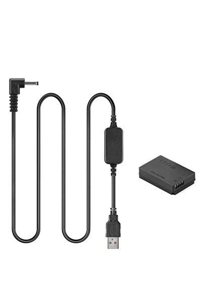 Generic بطارية وهمية ACK-E12 + DR-E12 موصل تيار مستمر لكاميرات Canon EOS M Se...