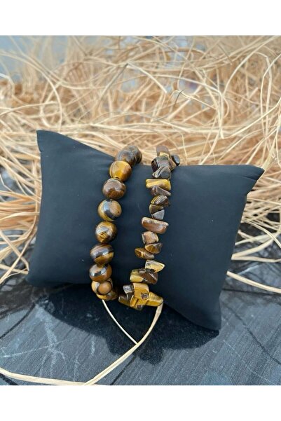AGAFYA Natural Tiger's Eye Stone Couple Bracelet Set – Symbol of Energy, Strength and Protection Handmade