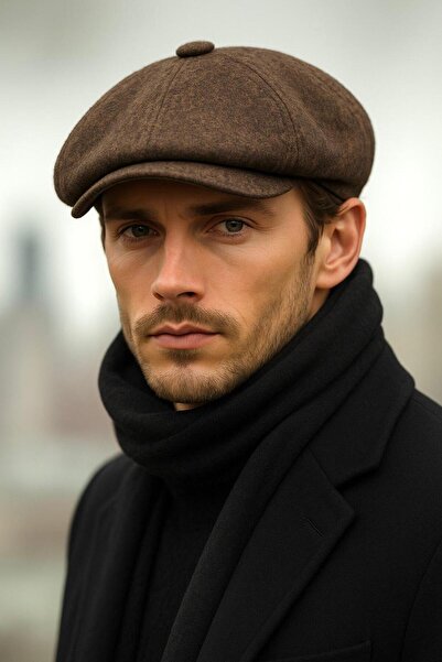 sf collection Men's Classic Italian Beretta Cashmere Beanie Hat – Wool, with Elastic Back