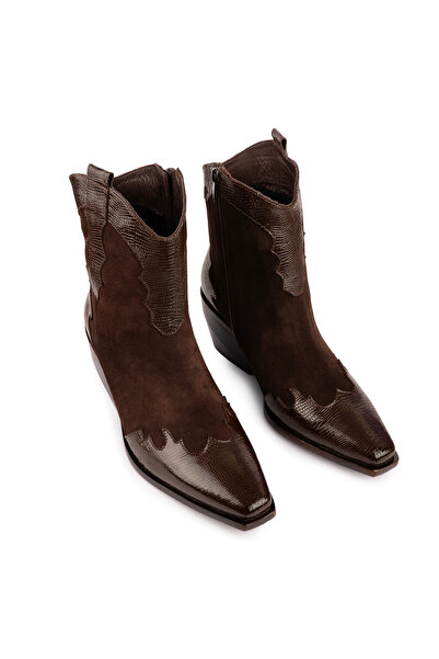 Emel Ayakkabı Hakiki Deri Modern Vesten Bot