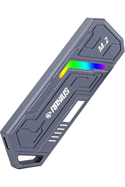 yenibagshop DK03 USB-A/Type-C Kablolu RGB 22x80 M.2 NVMe Taşınabilir Harici S...
