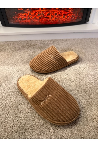 Auris Men's Silent Sole Very Soft and Lightweight Wool Inside Plush House Slippers