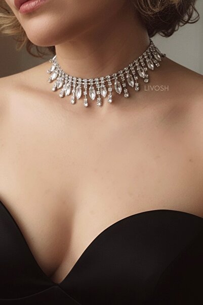 LIVOSH قلادة كريستال متدلية أنيقة