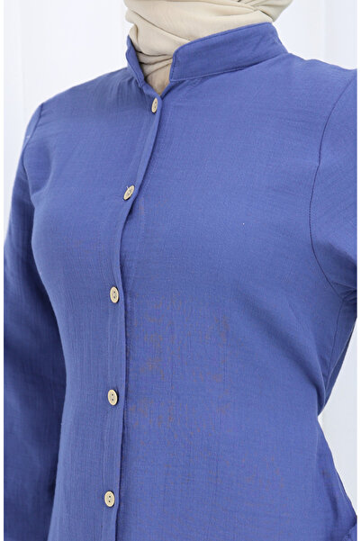 sefamerve Authentic Ferace Muslin 6645-02 Cobalt