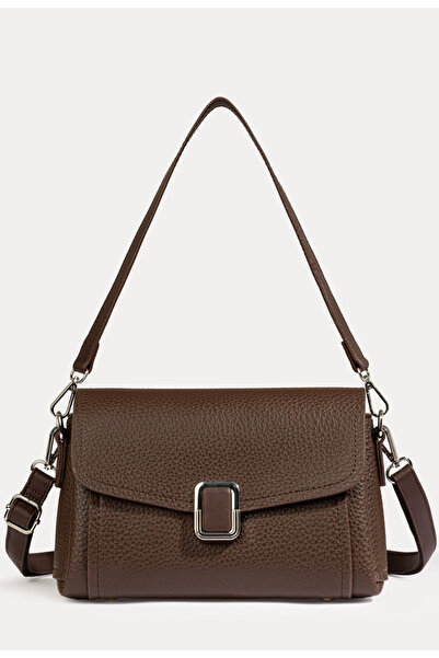 Pandora Bags Soft Leather Crossbody and Shoulder Bag with Multi-Compartment Lock Detail