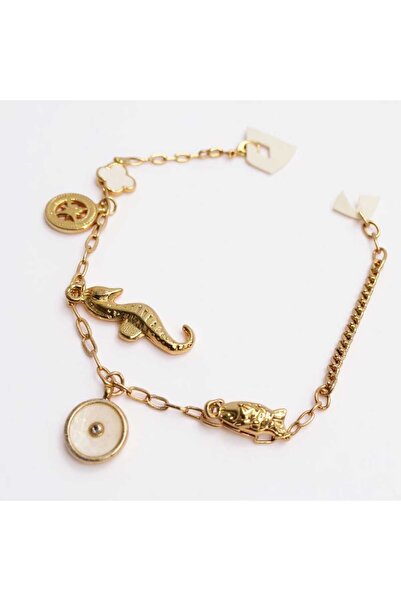 HELİSA ACCESSORİES DENİZ ATI FİGÜRLÜ CHARM ÇELİK BİLEKLİK,BİJUTERİ BİLEKLİK