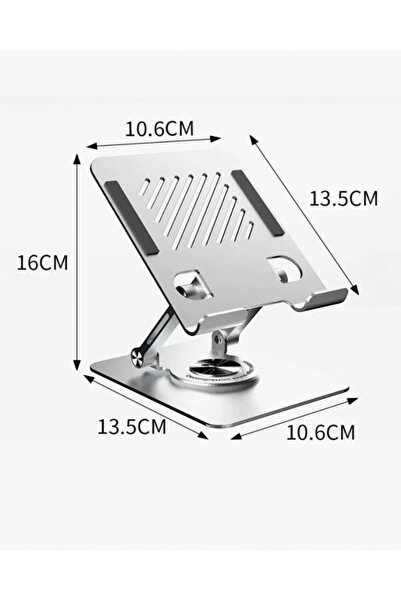 KILIF HOUSE حامل تابلت ورافع مزود بقاعدة قابلة للدوران 360 درجة ومتوافق مع جميع الأجهزة اللوحية والهواتف
