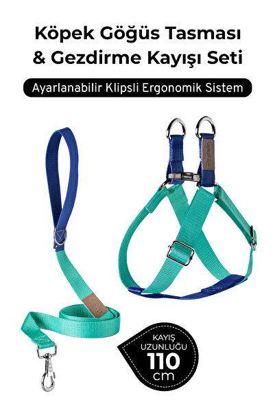 pasiole طقم طوق للكلاب قابل للتعديل وحزام للمشي |   صناعة يدوية، متينة، سهلة ...