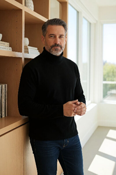 Star Fashion Bluza barbati vatuita, cu guler pe gat, cu striatii