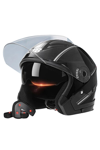 FIXATO Cască de motocicletă/scuter Italia, vizieră dublă, protecție UV, mărim...