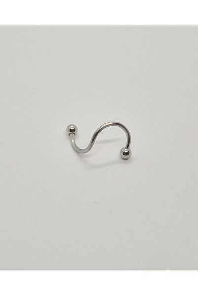 Set Paslanmaz Çelik Spiral Kıvrımlı Kulak Piercing Helix / Cartilage ( Uzunluk 20 mm- Kalınlık 1 mm )