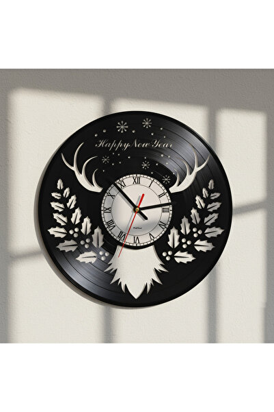 Handmade ساعة حائط مزخرفة مصنوعة يدويًا للعام الجديد - بتصميم الغزلان