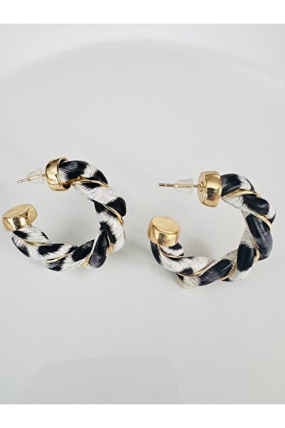 DEVİ fashion Leather Leopard Hoop Earrings 4 cm