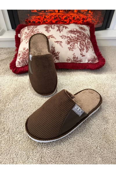 ÖTZ Men's Silent Sole Very Soft and Lightweight Wool Inside Plush House Slippers