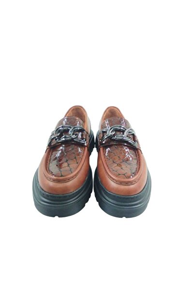 Oneka Shoes Men's Casual Loafer Brown Napa Crocodile Buckle 20251308Lkt2359