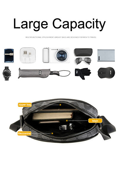 Lucky Tree Men's Shoulder Bag with Adjustable Strap Luxury Fashion Style Messenger Bag