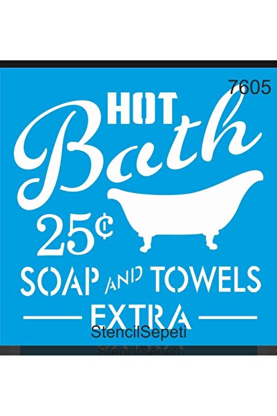 DERYA DESİNG ART قالب استنسل نمط الحمام St7605 20x20 سم