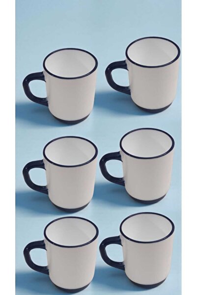 Luminarc Opal Gilded Navy Blue 6-Piece Mug Set