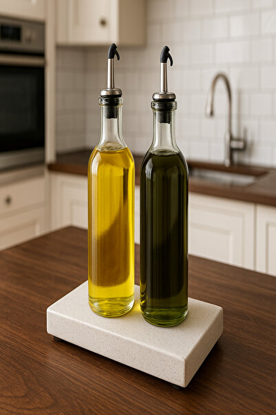 stonesteps وعاء زيت بستة أقسام من الرخام الكوارتز مقاس 10×20