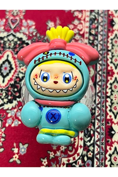 EDELFU حامل هاتف من Popsocket مزود بملصق ثلاثي الأبعاد بنمط Labubu، حامل للأص...