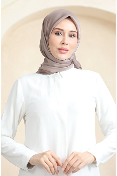 sefamerve Plain Crystal Scarf 70252-14 Mink