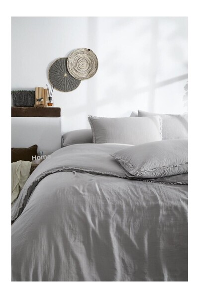 Özdilek Sofia Double Fitted Sheet Muslin Duvet Cover Set