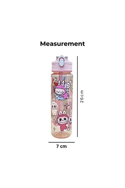 synshop Labubu Water Bottle Pink Water Bottle Girls Boys School Water Bottle 900 ml Bpa Free Gift